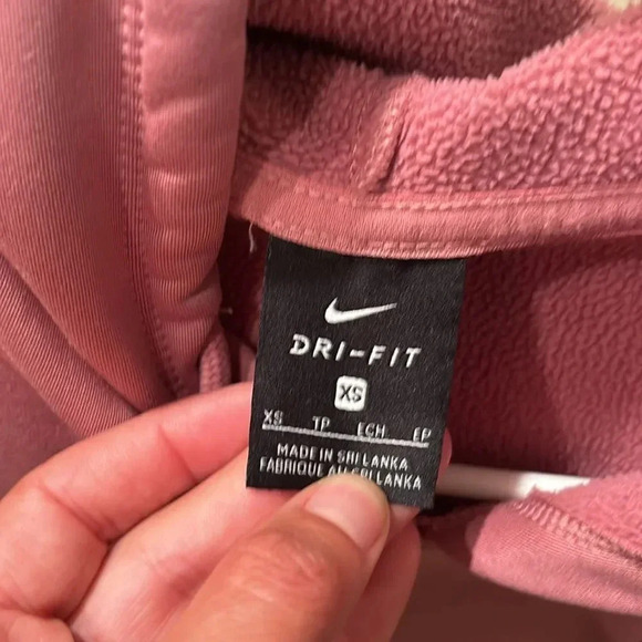 Nike dusty pink hoodie. It has some scrapes on the left side. - Picture 3 of 10